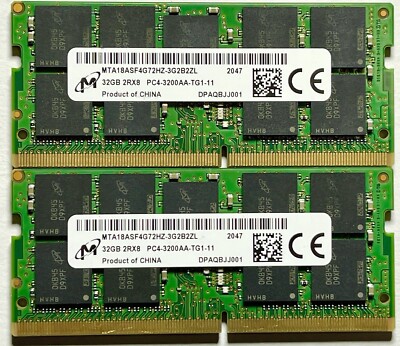 MTA18ASF4G72HZ-3G2B2ZL  Micron 32GB PC4-25600 DDR4-3200MHz ECC Unbuf - Same Day