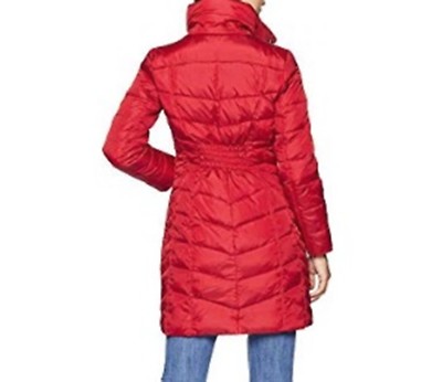 Pre-owned Michael Kors Authentic Church Women's Winter Down Hooded Parka Coat Red Size Xl