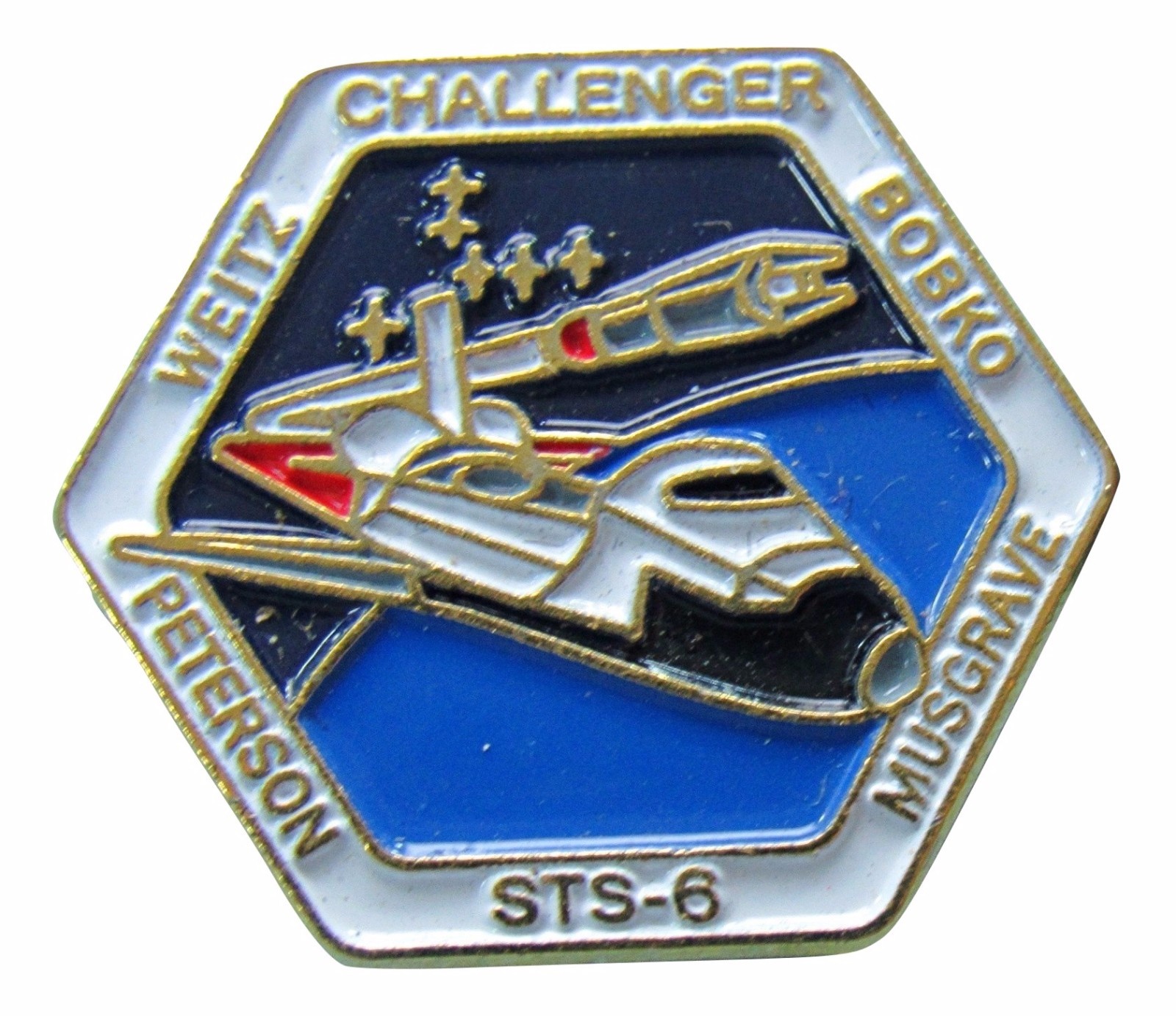 TAS 2025 PIN BADGE 2点セット PIN enamel vtg NASA Space Shuttle STS-6 CHALLENGER Peterson