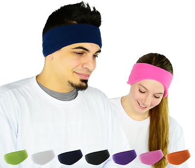 Mato & Hash Unisex 95/5 Poly/Spandex Polar Fleece Headband With Earwarmers