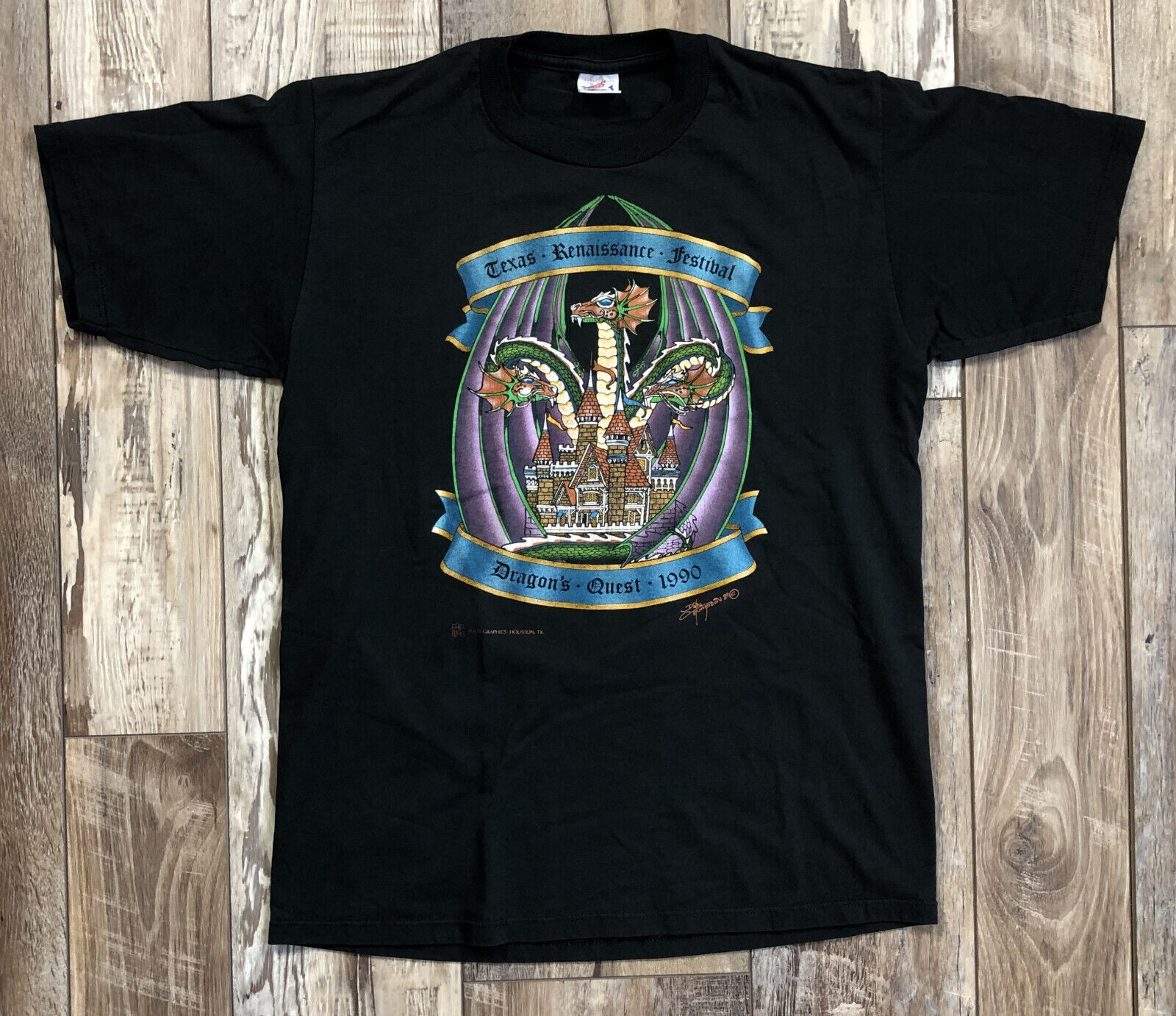 Vintage T-shirt Texas Renaissance Festival Dragon's Quest Vintage T-shirt Texas Renaissance Festival Dragon's Quest