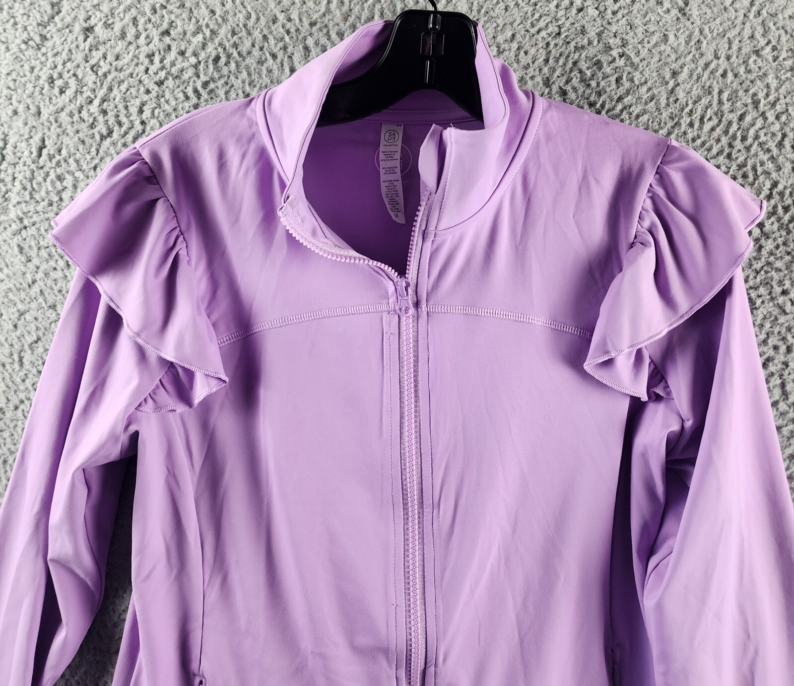 SAGE COLLECTIVE UPF 50+ Flyer Performance Track Jacket Women M Lilac Zip Closure - Picture 4 of 14