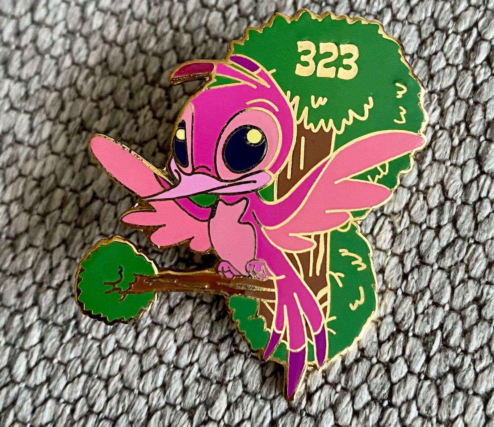 Lilo＆Stitch　エッチング・ミラー 925 Uprząż STITCH AND ANGEL MISMATCH STAMP STUD, Srebro