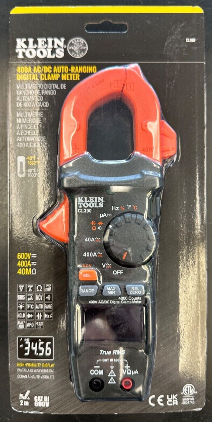 Klein Tools CL390 AutoRanging Digital Clamp Meter **BRAND