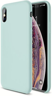 TORRAS iPhone XS MAX 6.5in Liquid Silicone Gel Rubber Shockproof Case (Mint)
