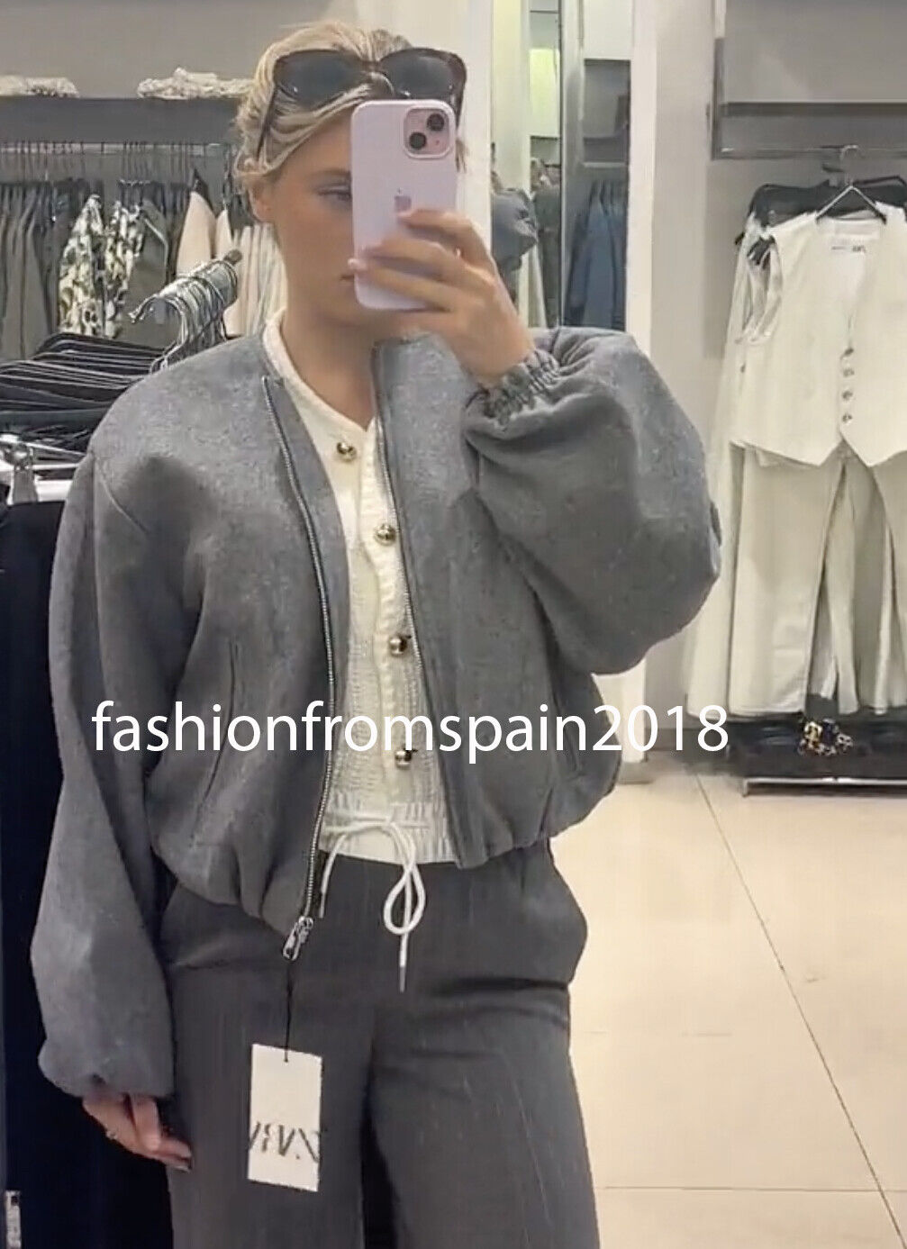 ZARA NEW WOMAN SOFT BOMBER JACKET GREY XS-XXL 3046/274 | eBay ZARA NEW WOMAN SOFT BOMBER JACKET GREY XS-XXL 3046/274 | eBay