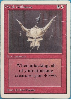Orcish Oriflamme Unlimited HP/DAMAGED Red Uncommon CARD (433815) ABUGames