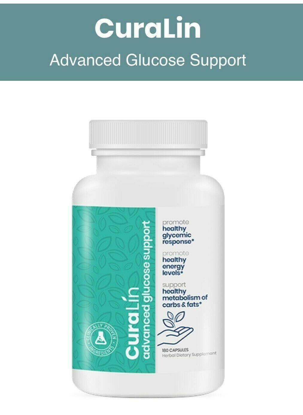 CURALIN (Advance Glucose Support) Promotes healthy response, energy metabolism.