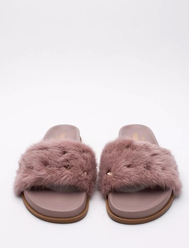 サンダル・ミュール VALENTINO GARAVANI Black Eco Fur Sandals Valentino Garavani Black Eco Fur Sandals (VALENTINO/サンダル