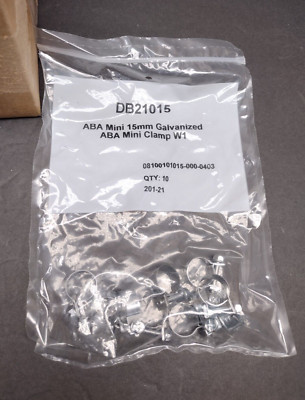 10 PIECES ABA Stainless Steel Mini Clamps W1 (Size: 15 MM)  NEW FREE SHIPPING
