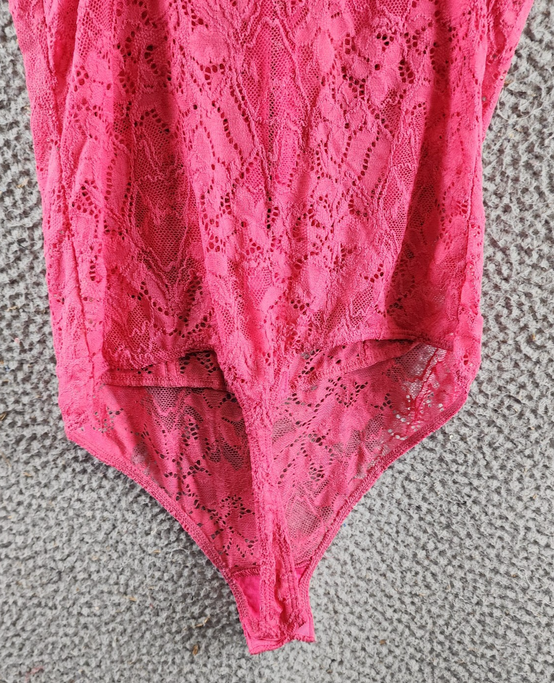 Free People Lace Night Rhythm Bodysuit Women's XS Raspberry Sorbet Hook-And-Eye - Picture 13 of 14