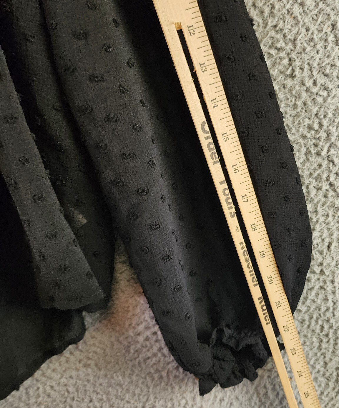 OAT New York Long Sleeve Blouse Women's XS Black V-Neckline Front Button Closure - Picture 9 of 14
