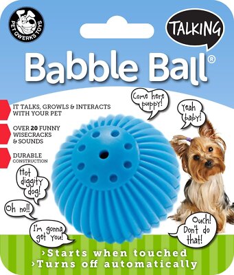 Pet Qwerks Small Talking Babble Ball Toy for Dogs