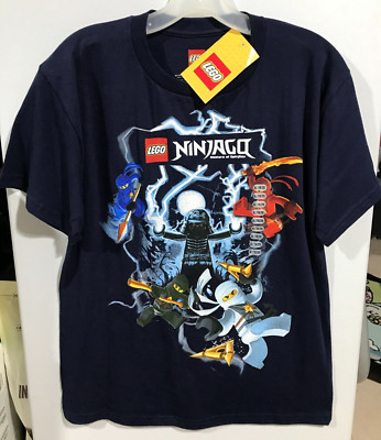Lego Ninjago Boys Youth XL 18/20 Shirt T-Shirt Garmadon Kai Zane Jay Cole New