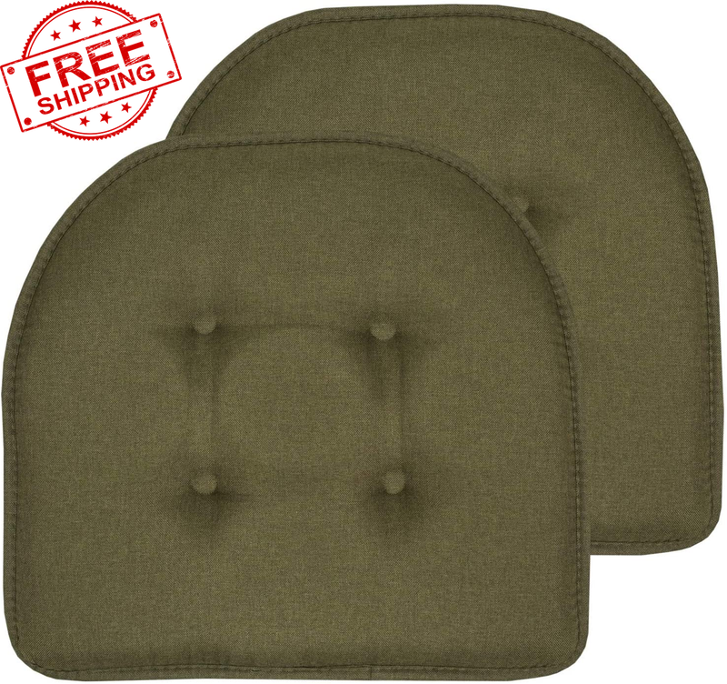 Cushion Memory Foam Pads Tufted Slip Non Skid Rubber Back U-