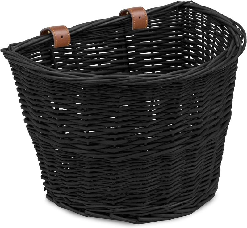 Wicker & Wire Bike Basket Front Cargo for Women and Men, Fits Most Bikes, Beach