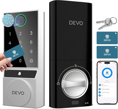 DEVO G3 Wi-Fi Smart Lock with Fingerprint Keyless Entry Door Lock Smart Deadbolt