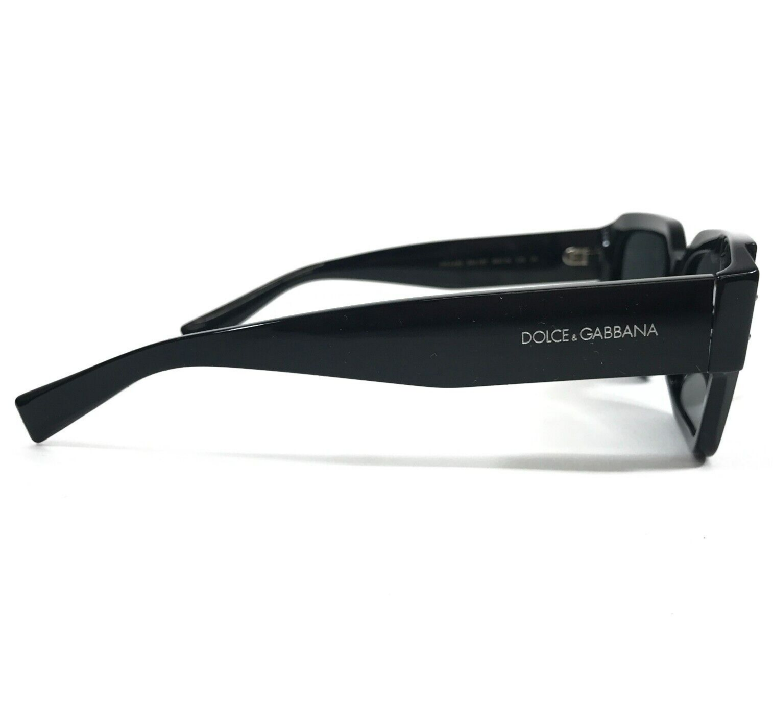 Pre-owned Dolce & Gabbana Sunglasses Dg4460 501/87 Black Rectangle Frames Dark Gray Lenses
