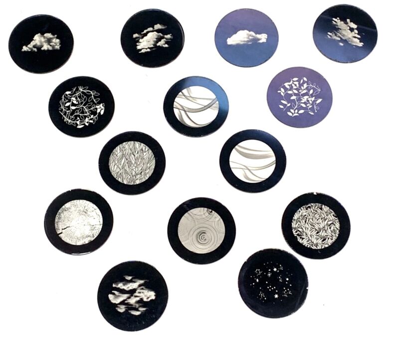 Glass Gobo 29.6mm (30mm Etc Halcyon Templates Foliage Clouds Abstract Stars Log)