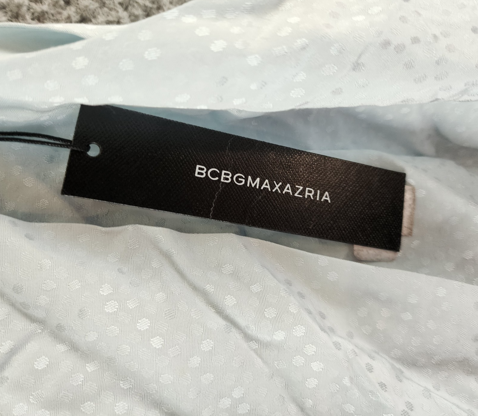 BCBGMAXAZRIA Sleeveless Halter Neck Overdraped Side Tied Blouse Women's S Blue~ - Picture 8 of 13