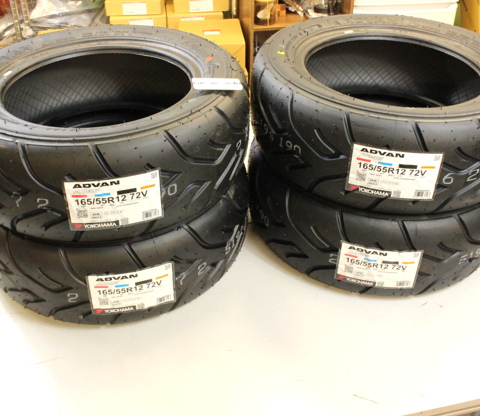 ＠即日発送＠18年製＠ 165/55R12 YOKOHAMA A048 M 2本！8375 品質保証 ☆24年製☆ヨコハマ ADVAN A048 M 165⁄55R12 4本[i728]