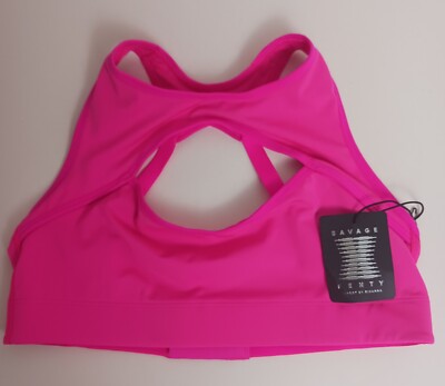 Savage X Fenty Women's Hotline Medium-Impact Sports Bra Pink Size  L NWT