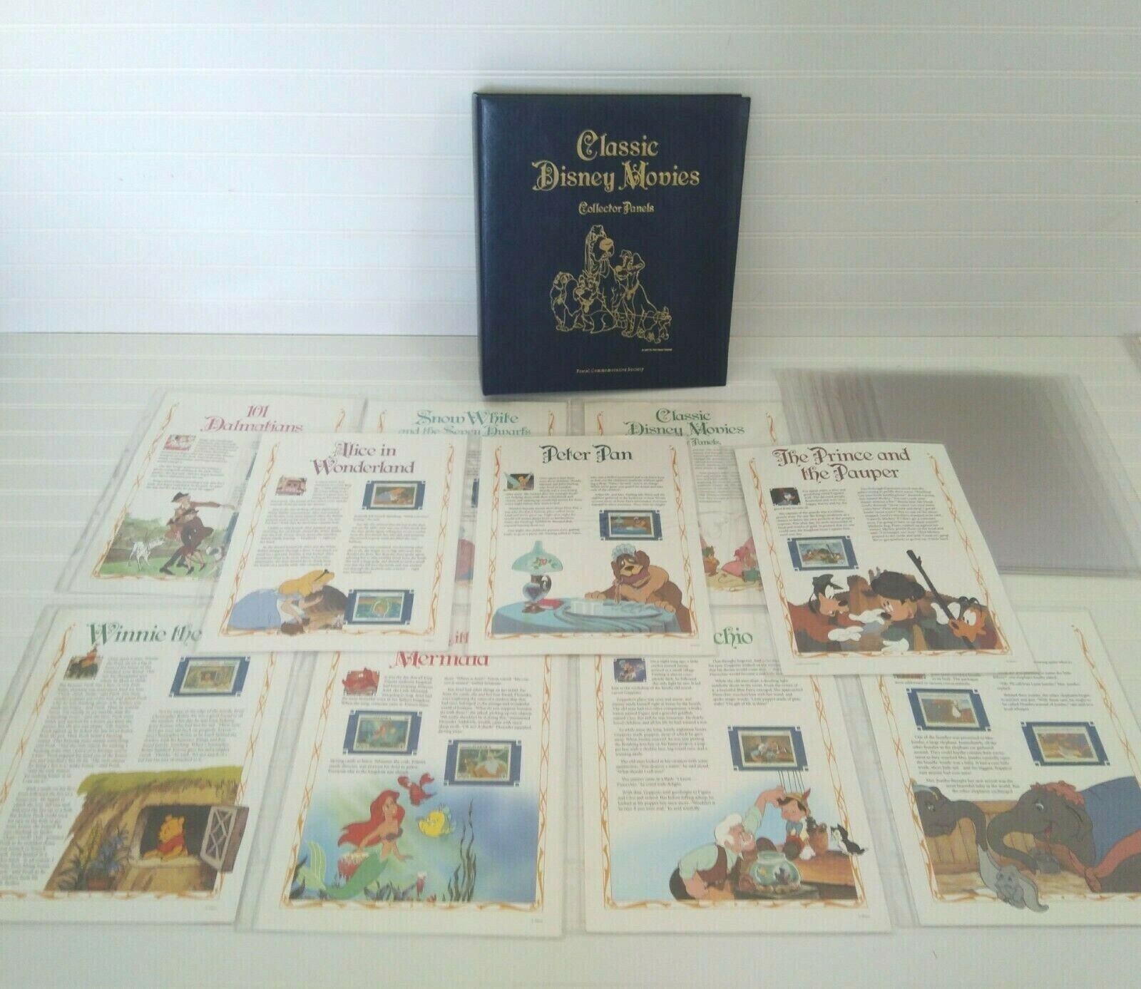 Vintage 1990 Classic Disney Movies Collectors Panels