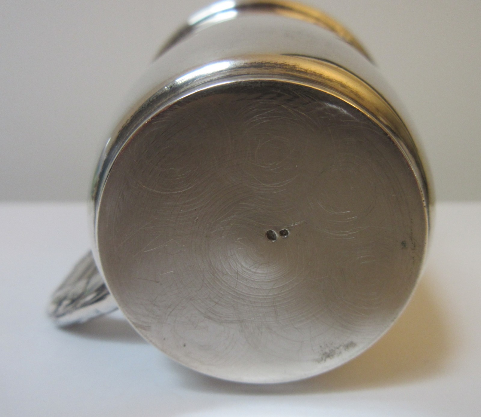 Rare Antique Sterling Silver Christening Child's Cup Embossed Swans