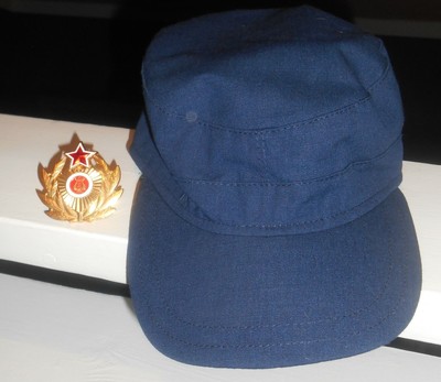 blue military cap