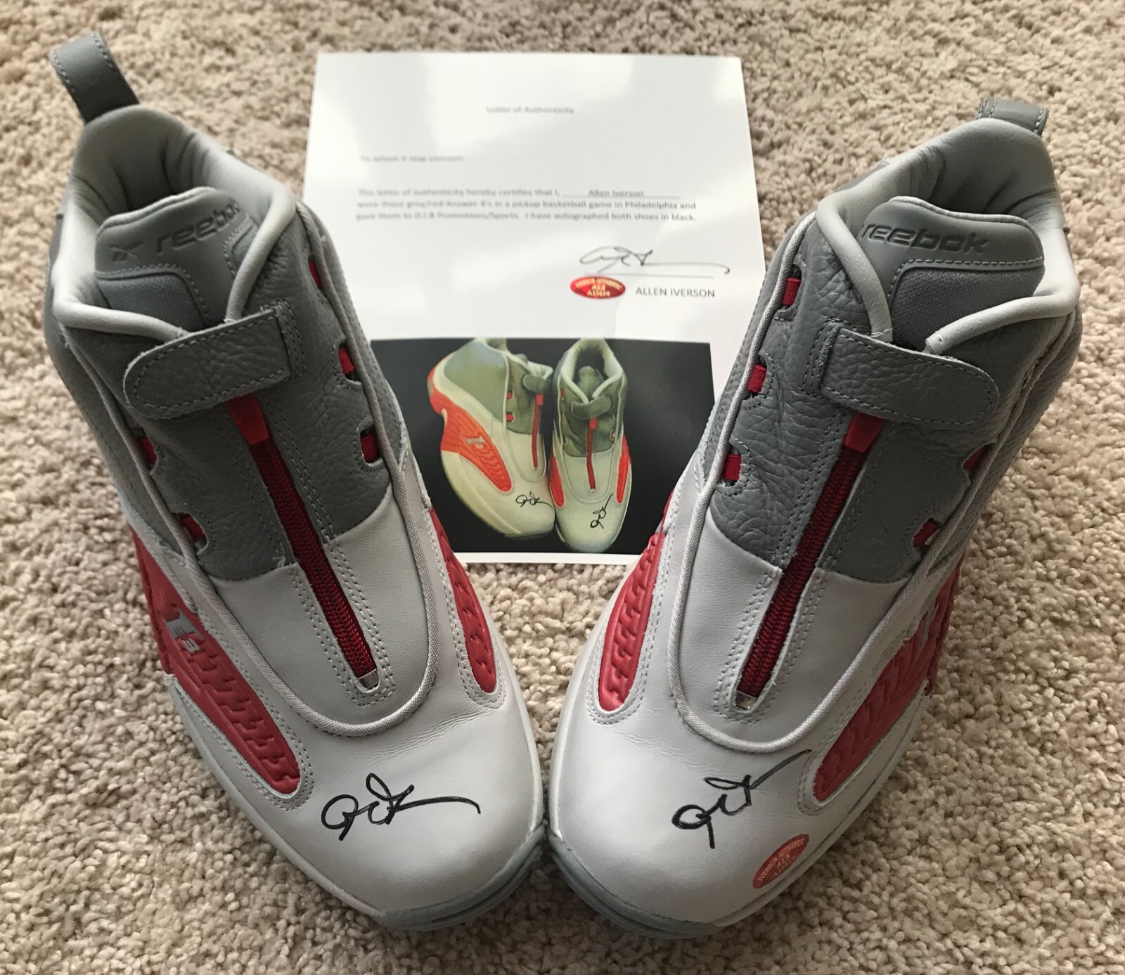 激レア品Reebok Allen Iverson　アームバンド【赤】 Reebok Answer 4 IV White Red Iverson 20th Anniversary DS Sz