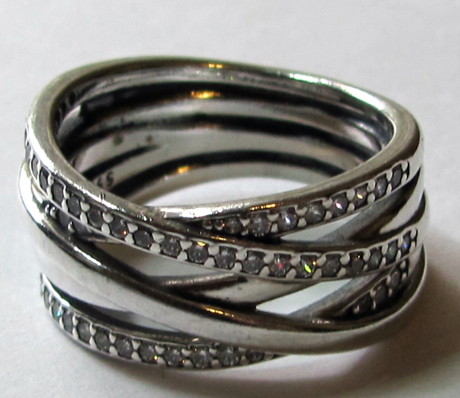 silver-stone  Chunky Silpada Sterling Silver Princess Cut CZ Stone Ring