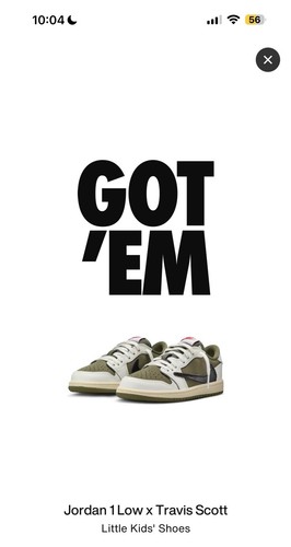 Nike travis scott キッズ　19cm Younger Kids' Jordan 1 Low x Travis Scott 'Reverse Olive