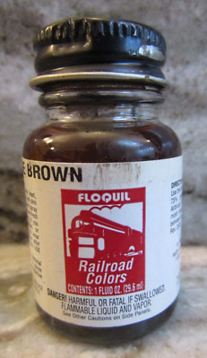 FLOQUIL RAILROAD COLORS MODEL PAINT - 1oz 1 OUNCE - RAILROAD TIE BROWN