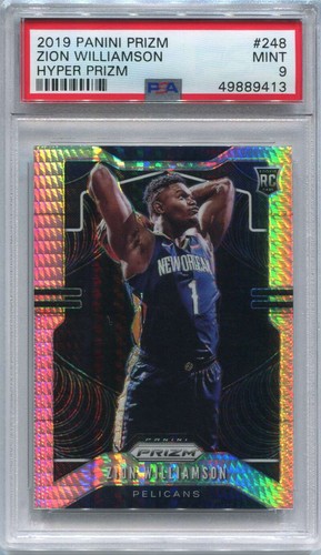 Zion Williamson prizm RC【PSA９MINT】 2019-20 Panini Prizm Prizms Hyper 248 Zion Williamson Rookie