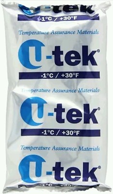 (lot of 13) U-tek 412 Phase Change Material Gel, -1°C Temperature 
