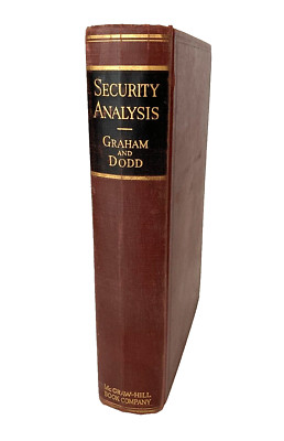 RARE SECURITY ANALYSIS by Benjamin Graham & David Dodd 1934 1st Edition/5th Impr