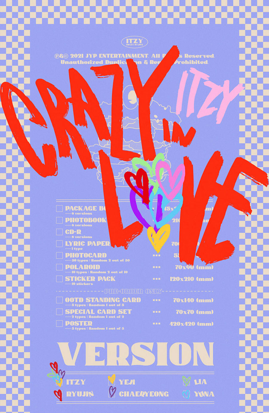 ITZY [CRAZY IN LOVE] 1st Album/CD+Photo Book+4 Card+Lyric+