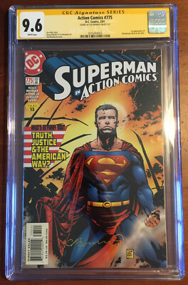 GUNN S DC 1ST MANCHESTER BLACK, THE ELITE Action Comics #775 SIGNED CGC 9.6 NM+