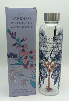 Fairyloot Exclusive The Darkness Within Us Quote Glass Water Bottle Levenseller