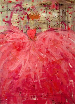 Pink Heart Tutu Tu Tu Series Lenore Gimpert Blank Notecards  - Set of 2