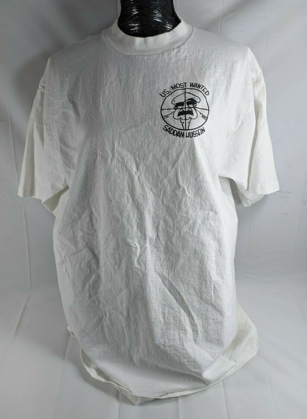 Vintage Bootleg War Iraq Baghdad T Shirt Saddam Hussein RARE