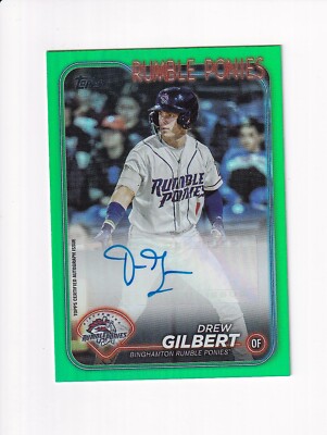 2024 Topps PRO DEBUT DREW GILBERT GREEN FOIL AUTO AUTOGRAPH 43/99