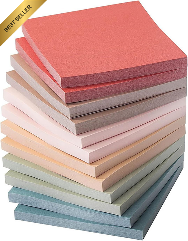 720 Pcs Sticky Notes Vintage Colors Self-Stick Pads Office School Home