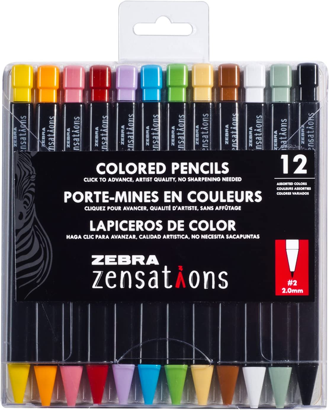 Zensations Mechanical Colored Pencils, 2.0Mm Point Size, Ass