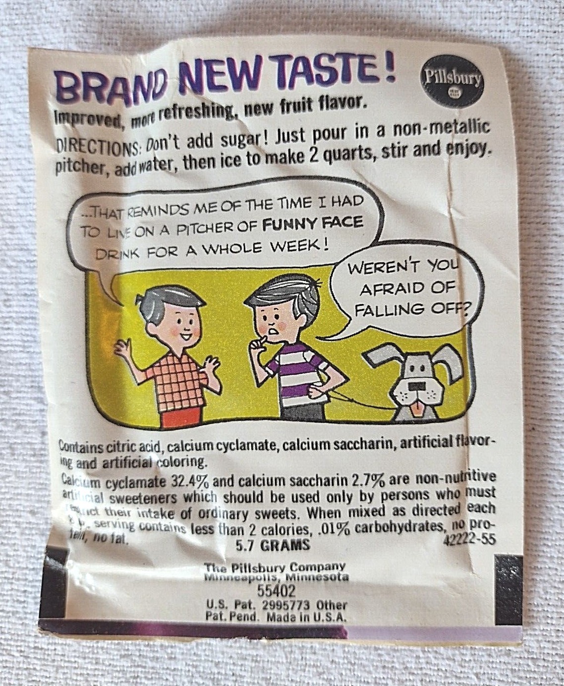FUNNY FACE Pillsbury GOOFY GRAPE Sealed Pack VTG DRINK MIX 1970s, 80s or 90s