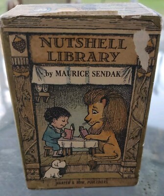 Vintage Nutshell Library by Maurice Sendak/ Happer and Row 1962 (4 Mini Books)