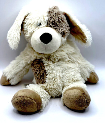 Warmies Plush Cuddle puppy beige and white 13 inches