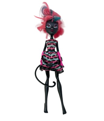 Monster High Catty Noir 2011 Boo York City Schemes Mattel Pink & Blue Hair