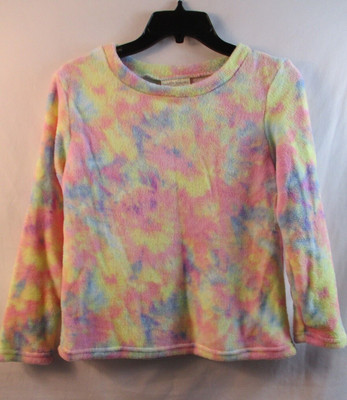 Bobbie Brooks Girls Sweatshirt Large 10 To 12 Rainbow Tie Dye Scoop Neck New