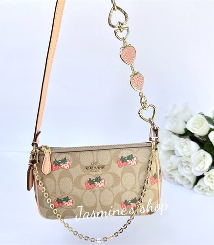 NWT Coach Nolita 19 In Signature With Strawberry Print CB603 NWT Coach Nolita 19 In Signature With Strawberry Print CB603